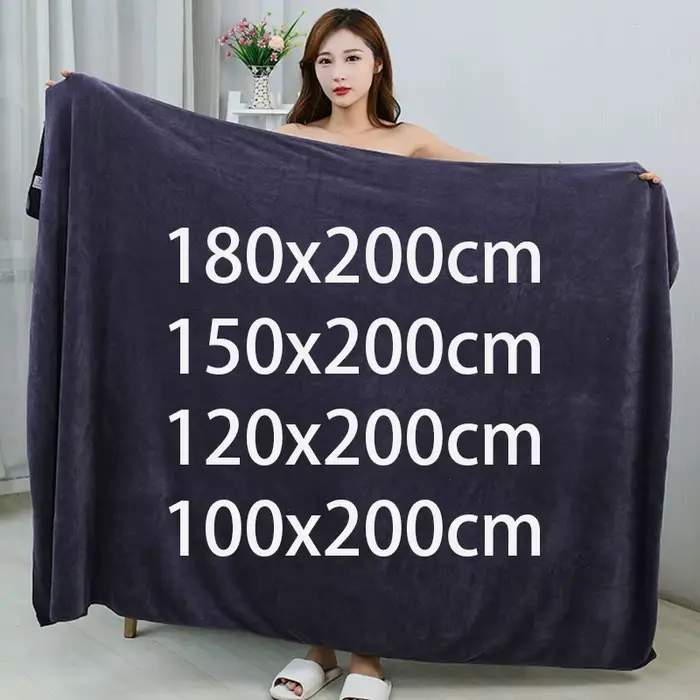 Serviette de bain super absorbante et à séchage rapide 180x200cm, serviette de bain de luxe super grande, serviette de bain d'hôtel super douce, serviette de bain à porter