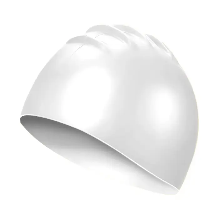 Bonnet de bain en silicone élastique avec protection des oreilles, pour cheveux longs, bonnet de pis