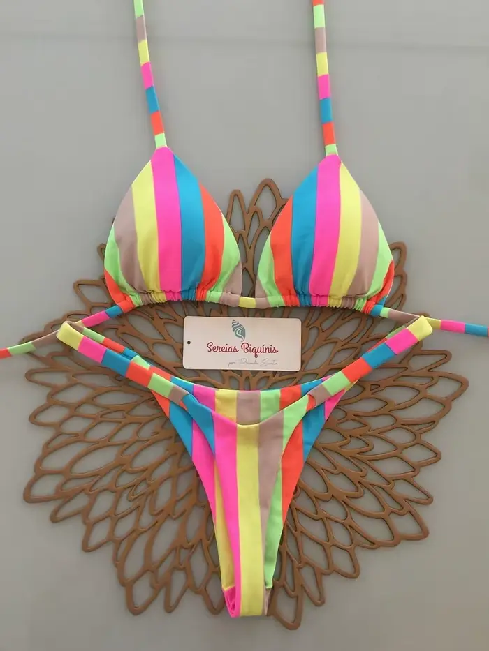 2026 nouveau Sexy rétro imprime Bikini brésilien femmes maillots de bain à lacets maillots de bain M