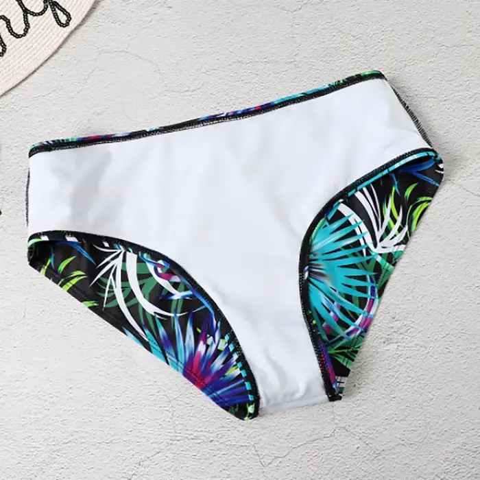 Maillot de bain deux pièces imprimé pour femmes