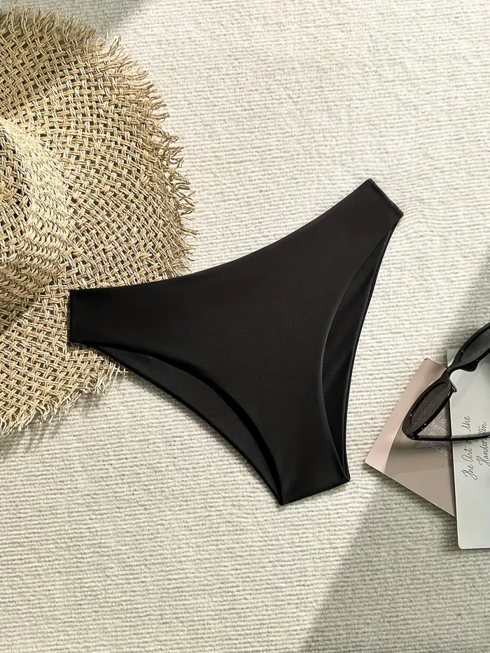 Slips de bain pour femmes, bas de maillot de bain une pièce, slips noirs sexy