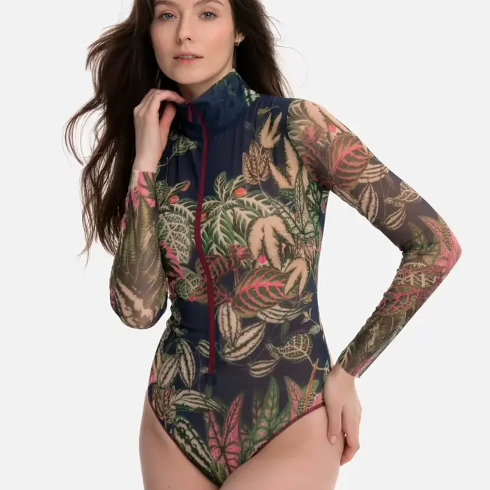 Maillot de bain transparent imprimé à séchage rapide 2026 pour femme