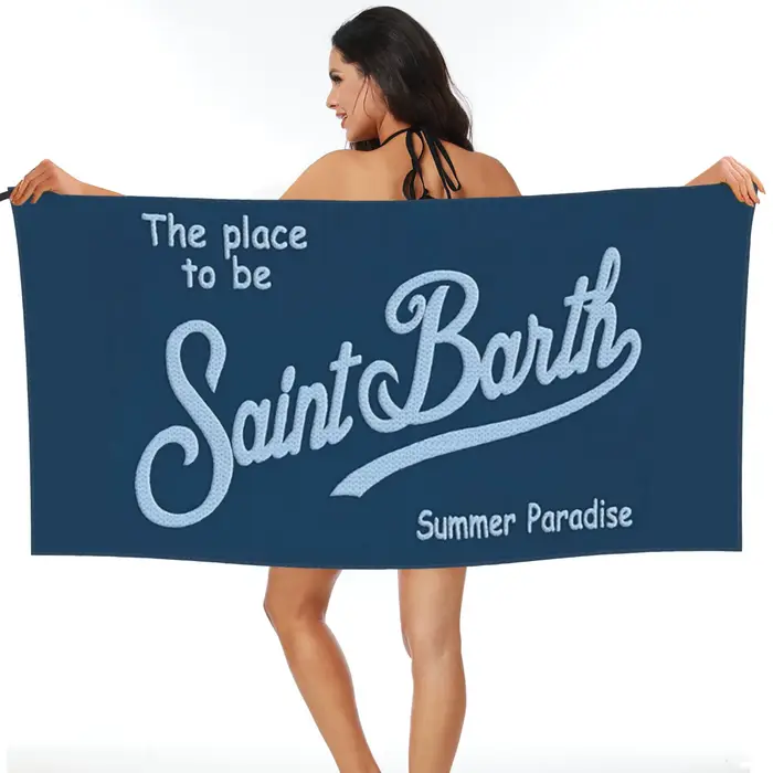 Serviette de plage Saint Barth en microfibre douce, séchage rapide, absorbante, pour la natation