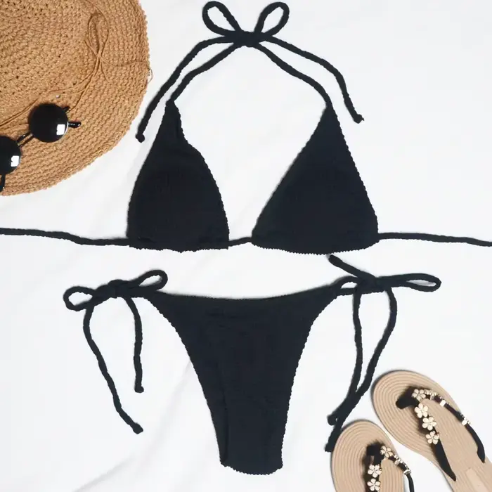 Maillot de bain sexy pour femmes, ensemble deux pièces, soutien-gorge push up, micro, culotte tanga,