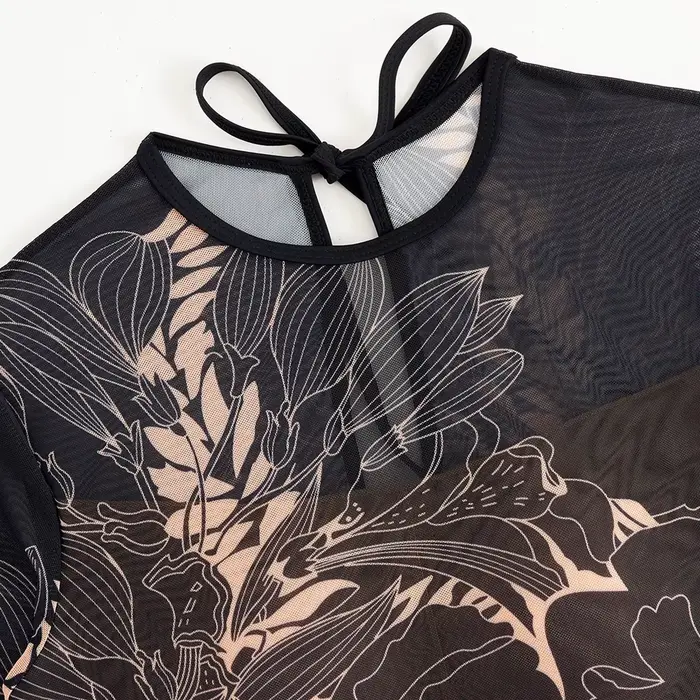 Maillot de bain une pièce transparent UPF50