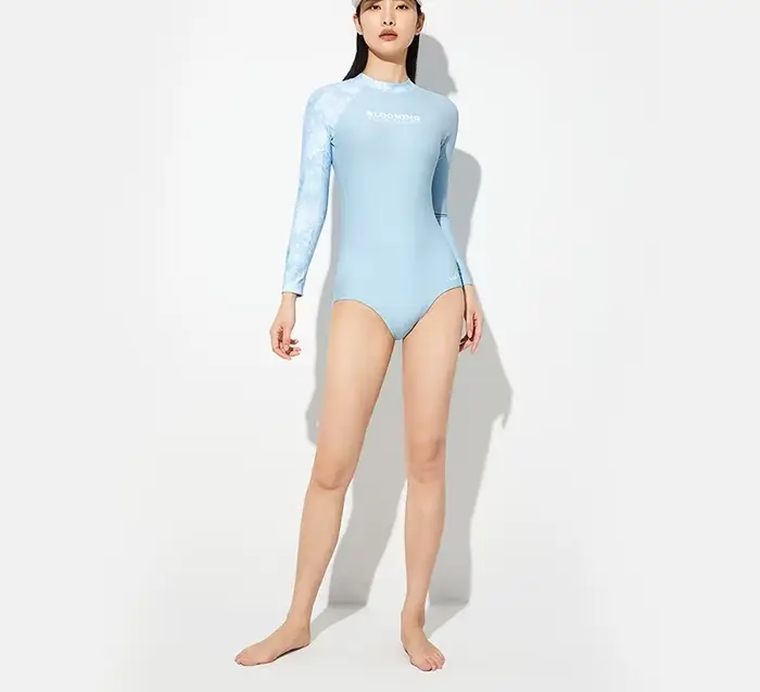 Maillot de bain Bikini pour femmes, manches longues, Triangle, short, une pièce, plongée en apnée, n