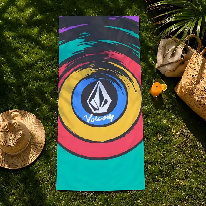 Serviette de plage de marque V-Volcom, serviette de bain absorbante à séchage rapide pour la natatio