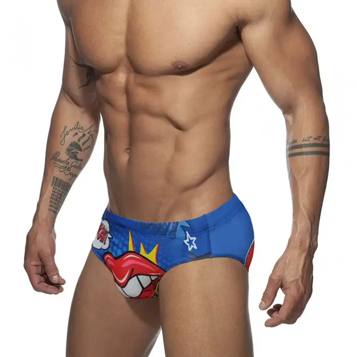 Slip de bain blanc pour hommes, Sexy, Carton de natation, mode été, Sport, pantalons de plage, maill