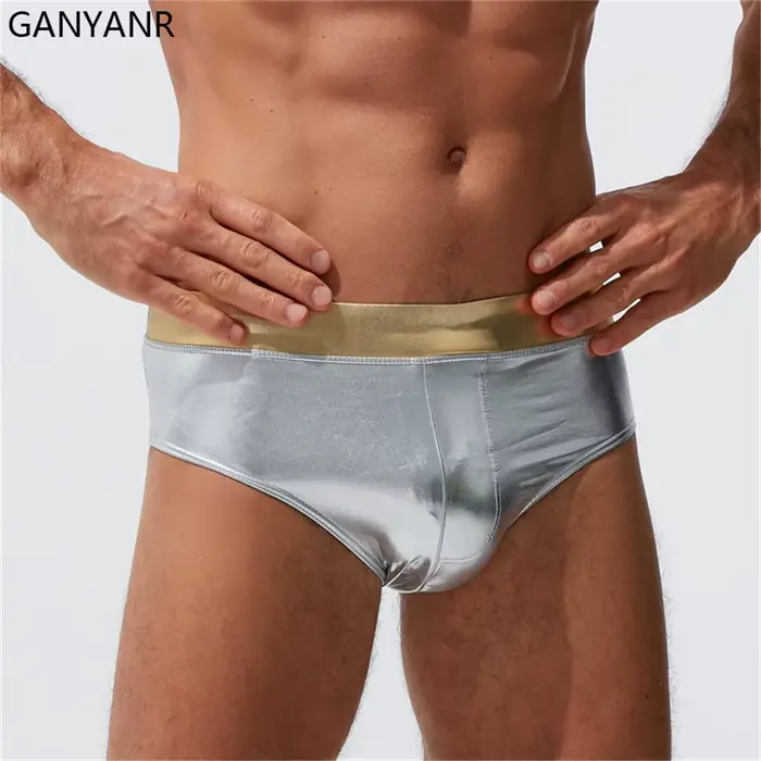 GANYANR – maillot de bain pour hommes, slip de bain Gay, Sexy, culotte de plage, vêtements de surf à séchage rapide