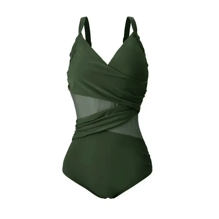 Grande taille maillots de bain femmes 2025 nouveau Sexy maille une pièce maillot
