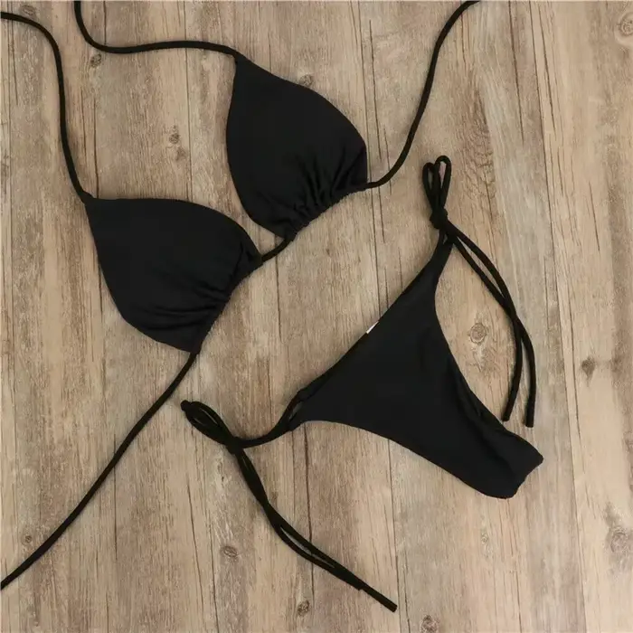 Bikini Sexy maillots de bain maillots de bain maillot de bain pour femmes suspendus cou cravate Biki