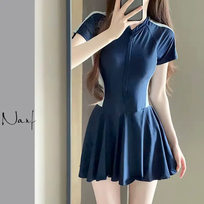 Maillot de bain de sport pour femmes, une pièce conservatrice de source chaude, Style Super féerique INS, contrôle du ventre, amincissant, étudiant frais