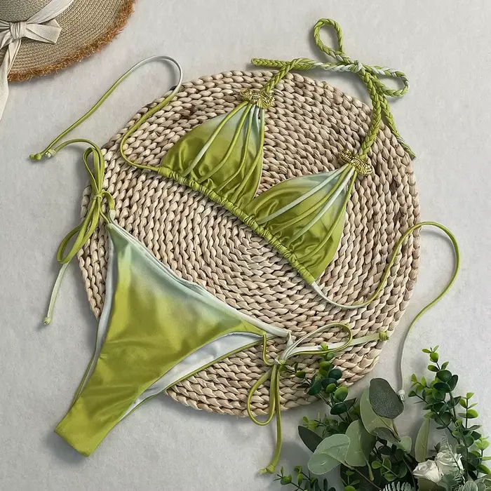 DEBAIOR maillot de bain 2025 femmes tendance maillots de bain deux pièces costumes cravate-teinture 