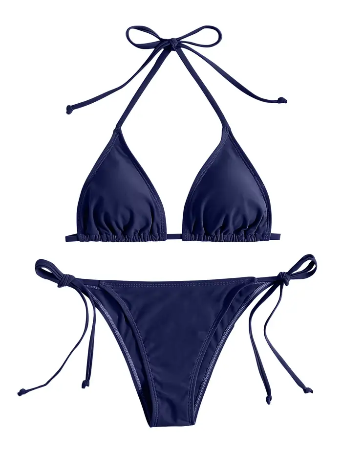 Maillots de bain string Bikini ensemble Sexy nouveau bleu marine maillots de bain femme Sexy maillot