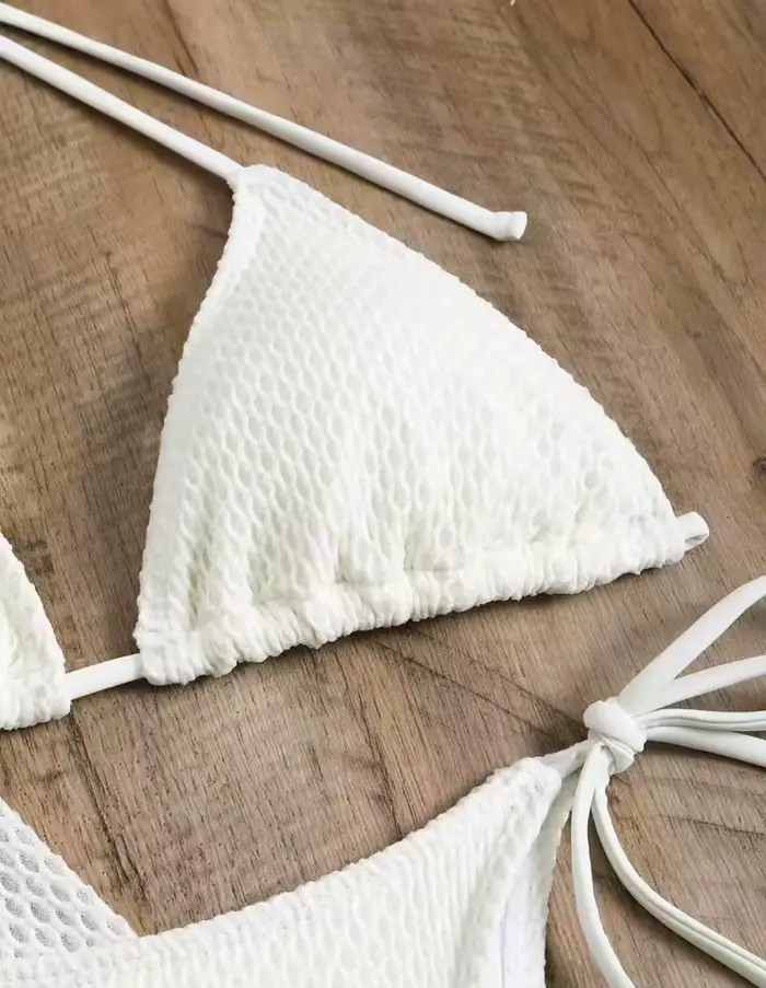 Maillot de bain sexy blanc et rouge pour femme 2026, ensemble 4 pièces avec jupe à cordon de serrage à manches longues, idéal pour la plage et les vacances