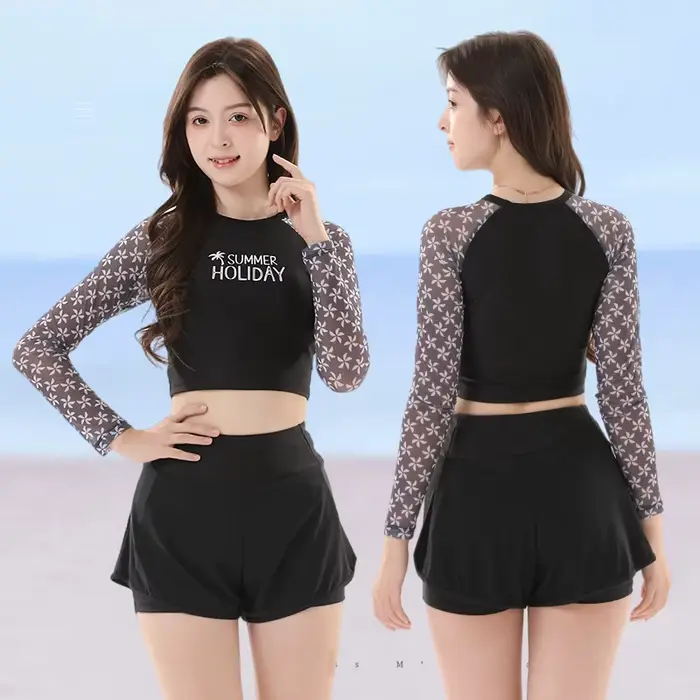 Maillot de bain d'été 2026 pour femme, version coréenne, coupe ajustée, maille respirante, protectio