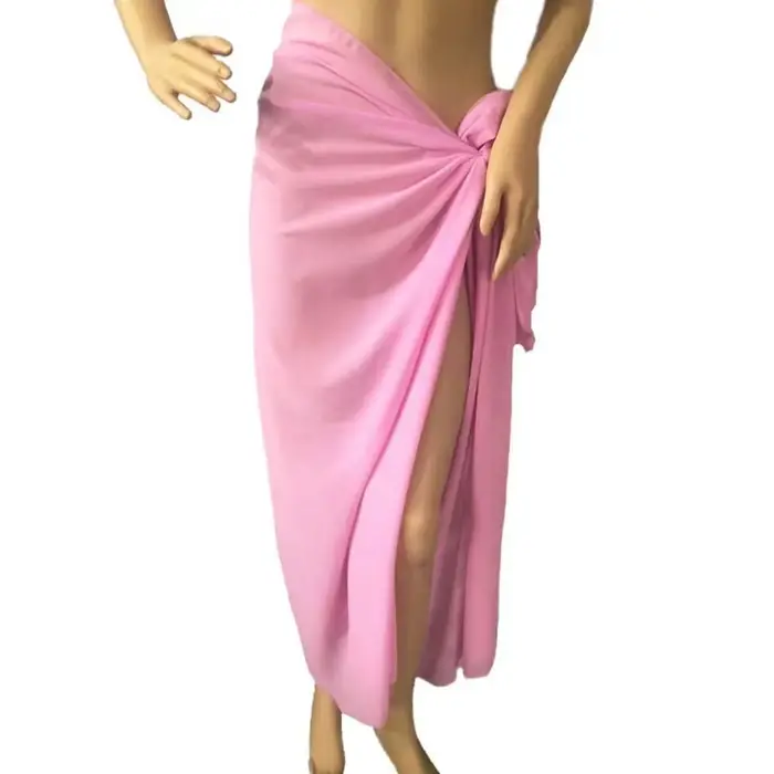 Paréo de plage multicolore tendance en mousseline sexy, longue robe de vacances pour femme