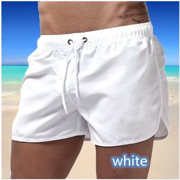 Shorts de bain homme 2025 à succès, caleçons de bain, boardshorts à séchage rapide, maillot de bain respirant avec cordon de serrage et poche