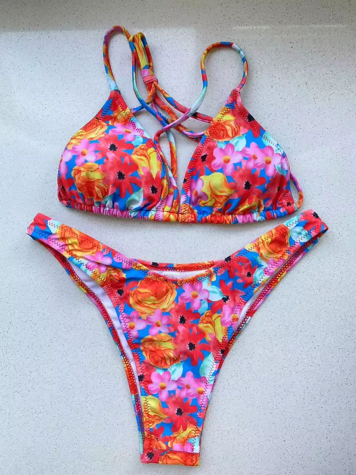 Maillot de bain coupe triangle fendu, maillot de bain 600, bikini, nouveau, 2022
