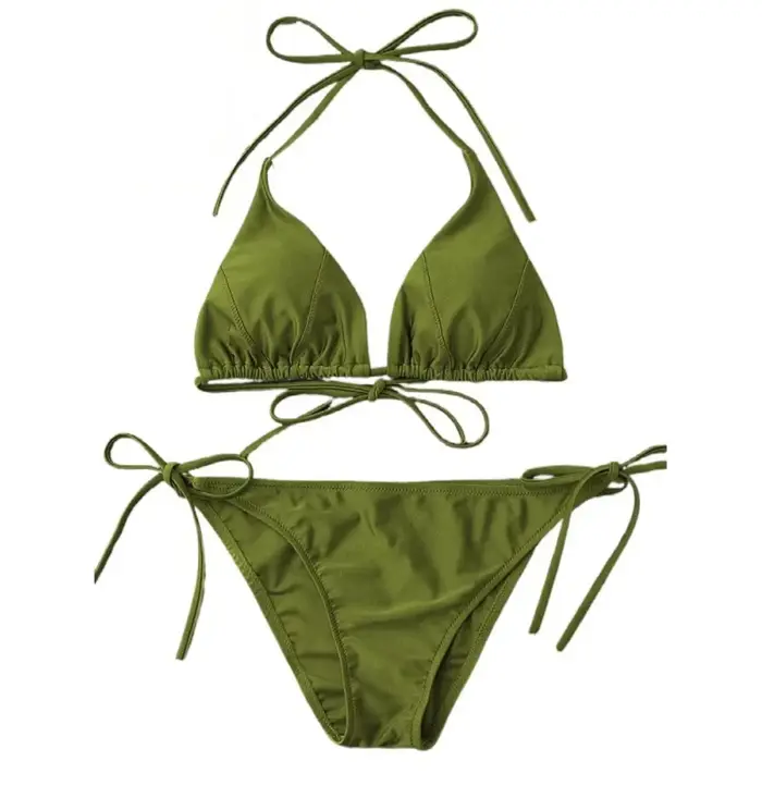 Sexy à manches longues dos nu Bikini ensemble plage vacances maillot de bain femmes fille chaude nou