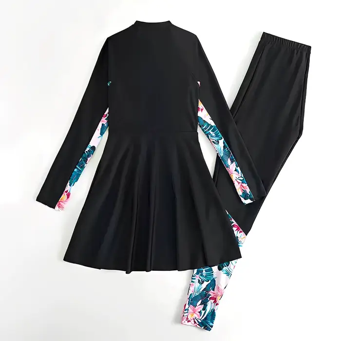Maillot de bain deux pièces pour filles 2026 avec pantalon imprimé