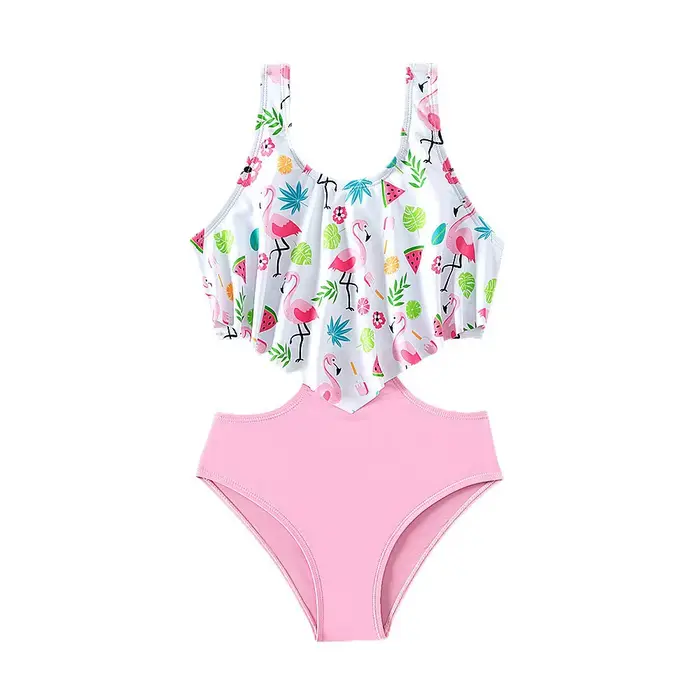 Maillot de bain une pièce pour enfants, design mignon de dessin animé, tissu à séchage rapide, maill