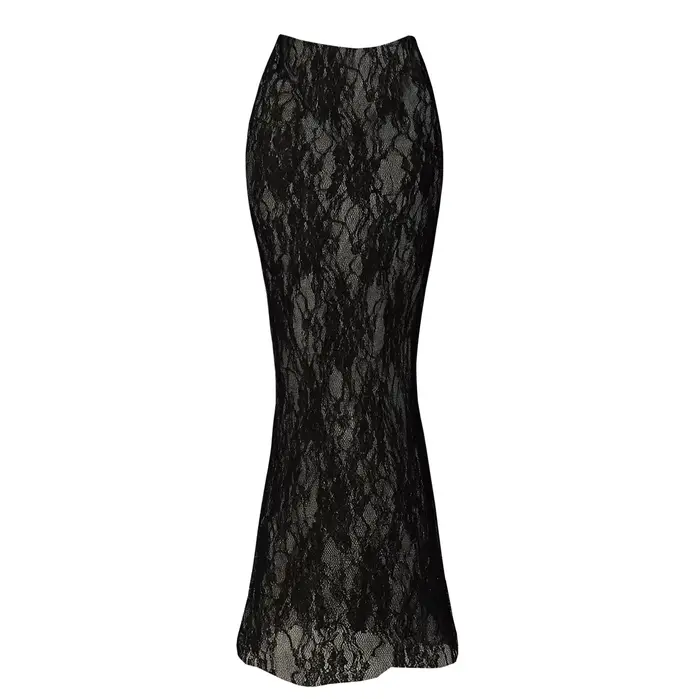 Maillot de bain une pièce en dentelle avec jupe, découpes et dos nu, maillot de bain femme à coupe h