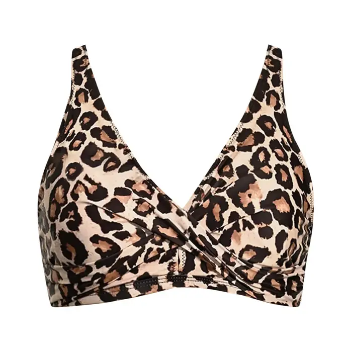 Couverture complète sport haut de bikini maillot de bain pour femme froncé soutien-gorge de sport ma