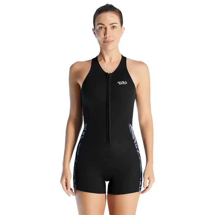 Combinaison une pièce pour femmes, maillot de bain une pièce en néoprène de 2mm, combinaison courte 