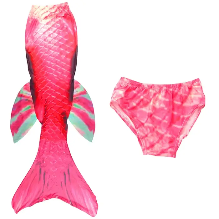 Costume de princesse sirène pour enfants, maillot de bain imbibé, vêtements de bain avec short, cosp
