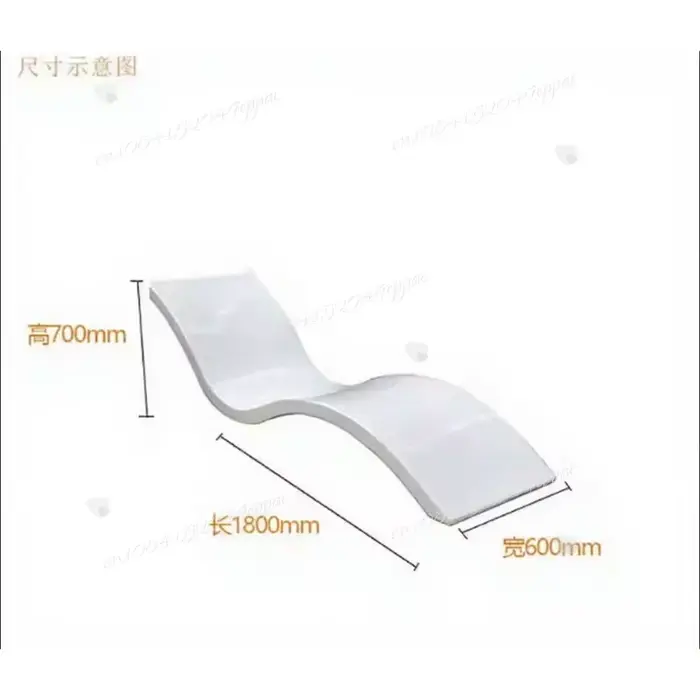HOME.HOT.Chaise longue de piscine, résistante à la décoloration, mobilier de patio imperméable, pour