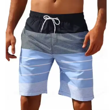 Short de bain à séchage rapide pour homme, respirant, avec cordon de serrage et poches, pour le surf