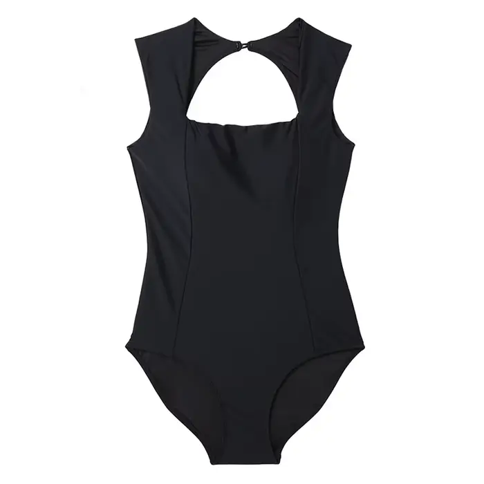 Maillot de bain une pièce slim noir et blanc pur pour femme, sexy, triangle, bustier tubulaire, dos 