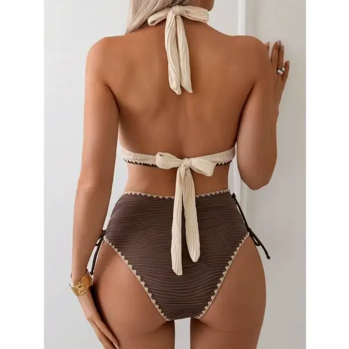 Sexy taille haute Bikinis femmes maillots de bain femme maillot