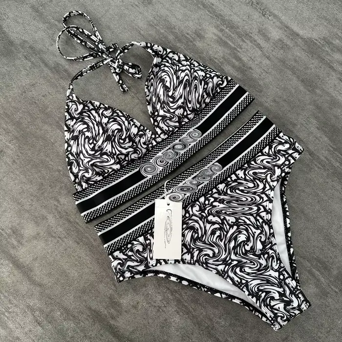 Maillot de bain Bikini, bretelles triangulaires transfrontalières, tissu en Polyester avec coussinet