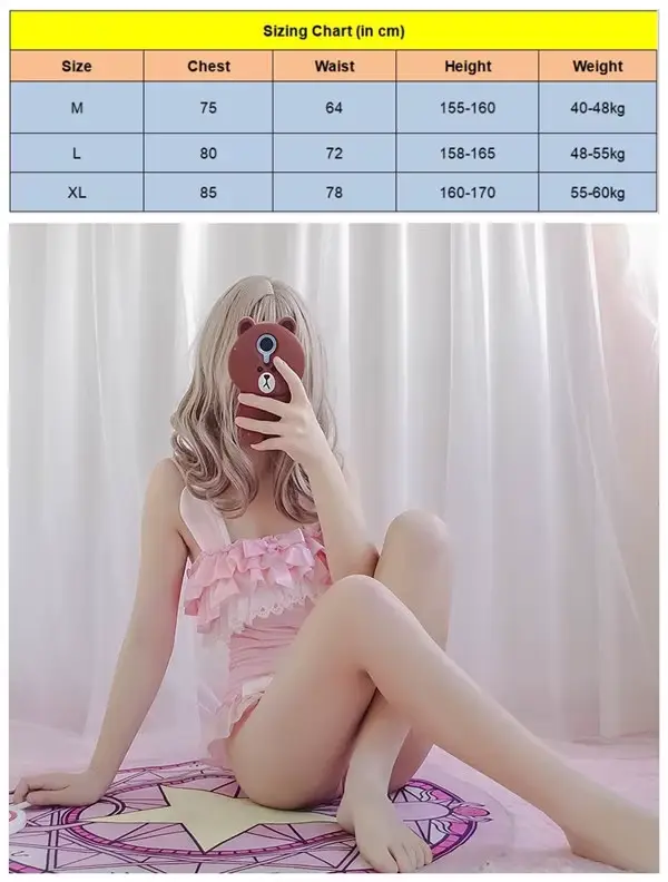Sukumizu-Maillot de bain pour femme, kawaii, anime japonais, chat noir et lapin en poudre, costume d