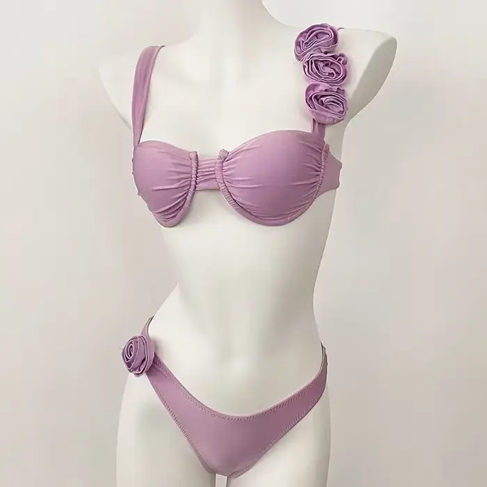 Maillots de bain femme deux pièces fleur Bikinis