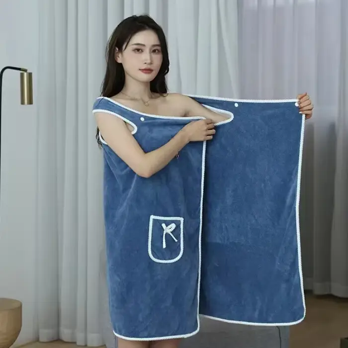 Peignoir de bain à séchage rapide pour femmes et filles, serviette de bain, peignoirs de plage, spa, douche épaissie, portable, 145x80 cm