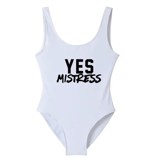 YES MISTRESS-Maillot de bain une pièce pour femmes, tenue sexy, drôle, dos nu, monokini, mignon, badpak, trempée