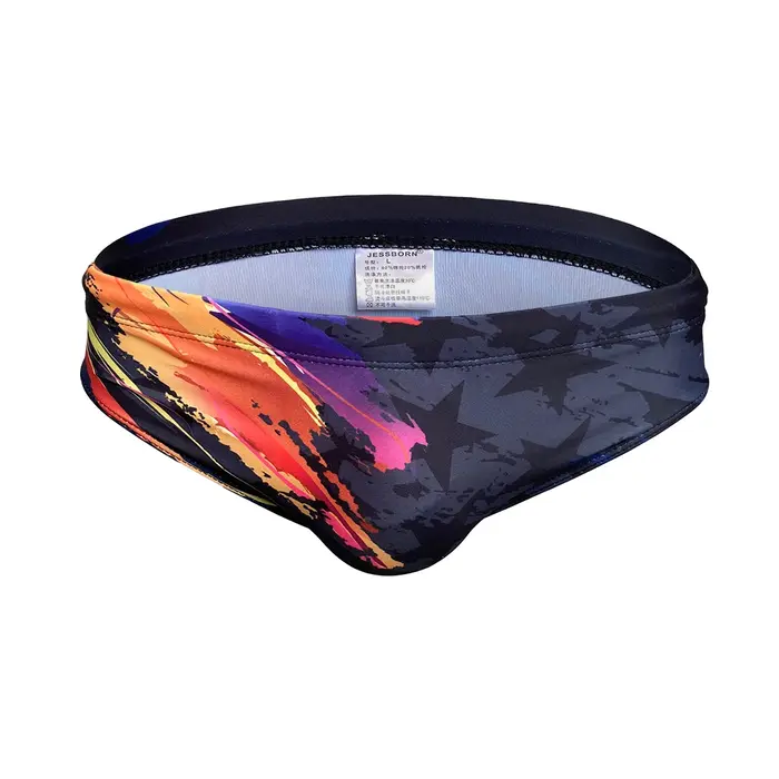 Sexy hommes slip de bain nouvelle impression taille basse maillot de bain bikini Polyester séchage r