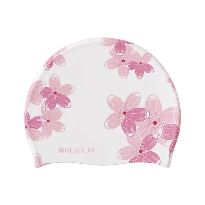 Bonnet de bain en Silicone pour femmes, imperméable, antidérapant, imprimé, confortable, haute élast