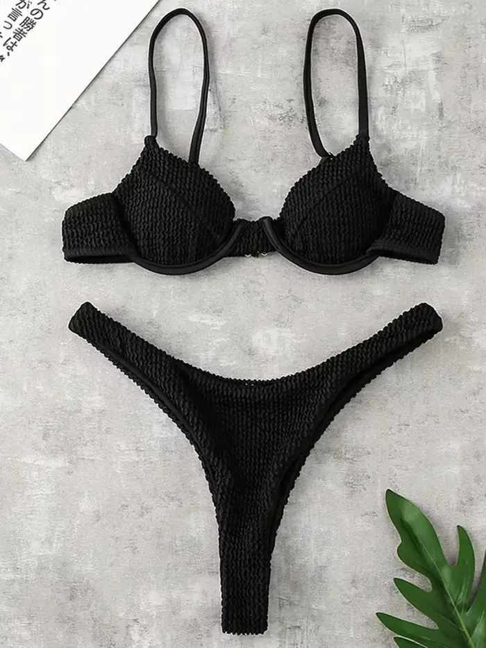 Serré à armatures v-bar Bikini maillot de bain maillot de bain pour femme femmes deux pièces Bikini 