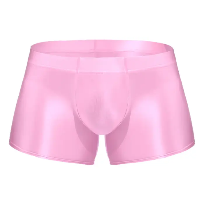 Maillots de bain pour hommes taille basse brillant troncs couleur unie boxeurs Shorts Homme bas de bain caleçon mâle slip de natation sous-vêtements
