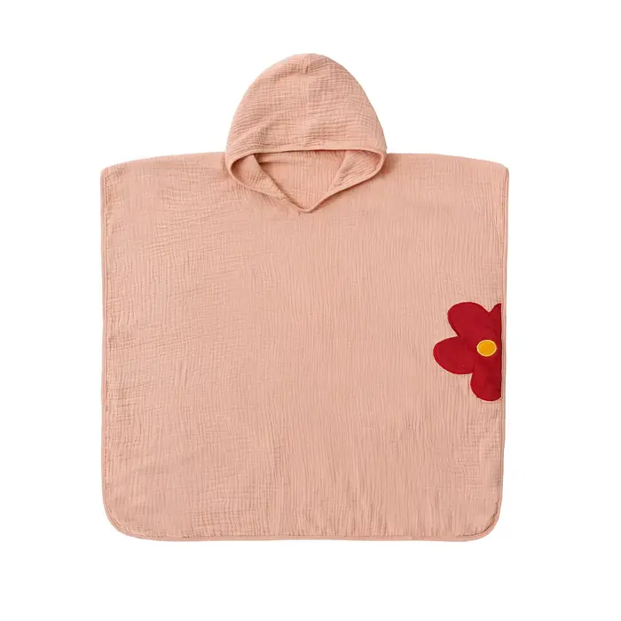 Serviette Poncho à capuche en mousseline pour bébé, serviette de bain douce pour enfants, articles d