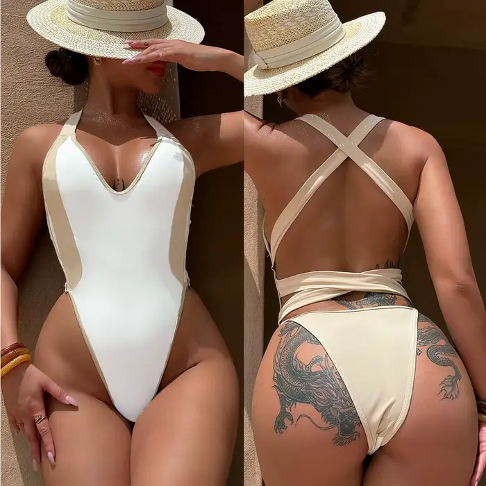 Femmes une pièce maillot de bain Sexy Bikini été Monokini dos