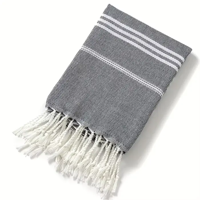 Serviette de plage turque 90*180CM, serviette de bain à franges pour sauna, spa, gym, sport, fitness