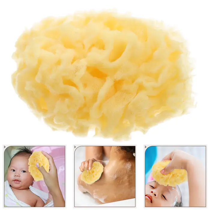 1 pièce Éponge de bain grecque naturelle en nid d'abeille, douce, exfoliante pour peaux sensibles, p