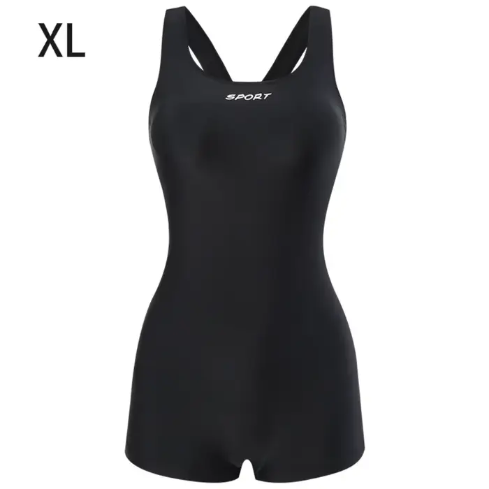 Maillot de bain une pièce à bretelles croisées avec coussinet de poitrine, résistant au chlore, pour