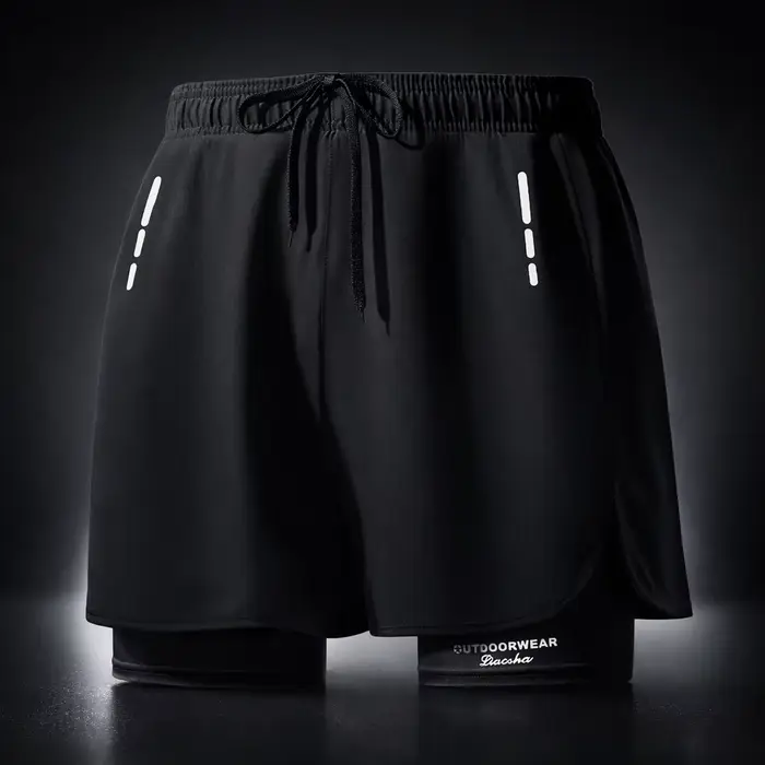 Shorts de bain pour hommes à séchage rapide avec doublure de compression pour la plage, la piscine, la course à pied et la salle de sport
