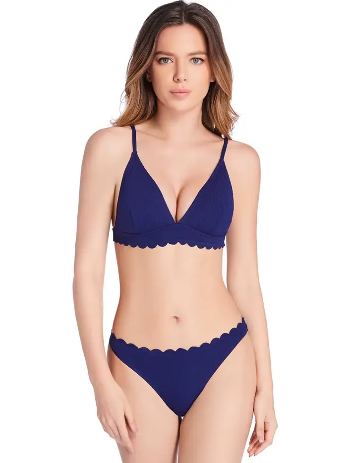 Ensemble de bikini push-up solide pour femmes, maillot de bain brésilien, maillots de bain, vêtement